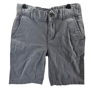 The Childrens Place Boys‎ Gray Chino Shorts Size 7 Adjustable Waist Flat Front